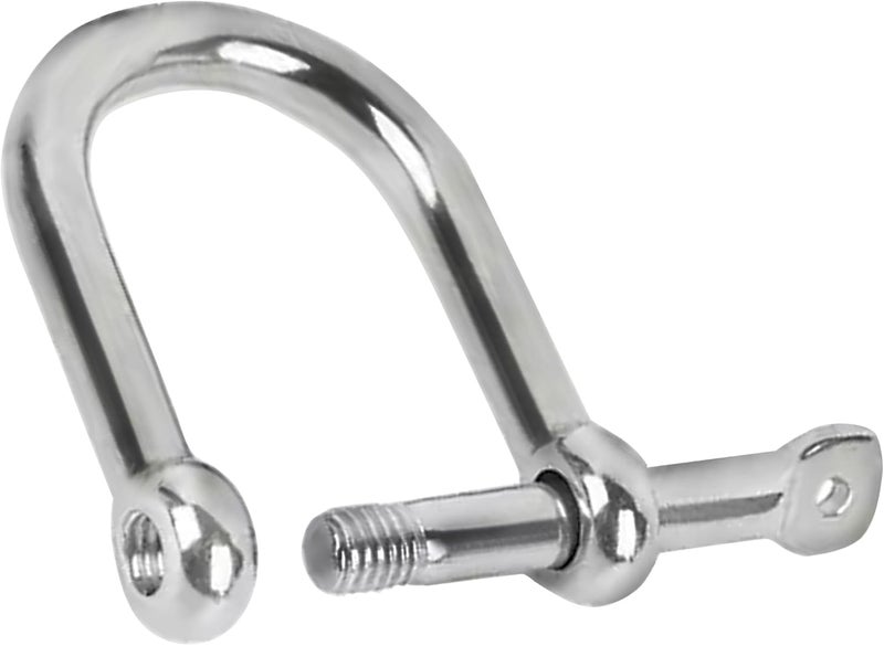 Laorde Marine Grade 316 Stainless Steel Wide D Shackle, 1/2", 3/8", 5/16", 1/4", Clevis Anchor Shackle for Boat, Sailboat, Chain, Rigging Clasp - Image 2